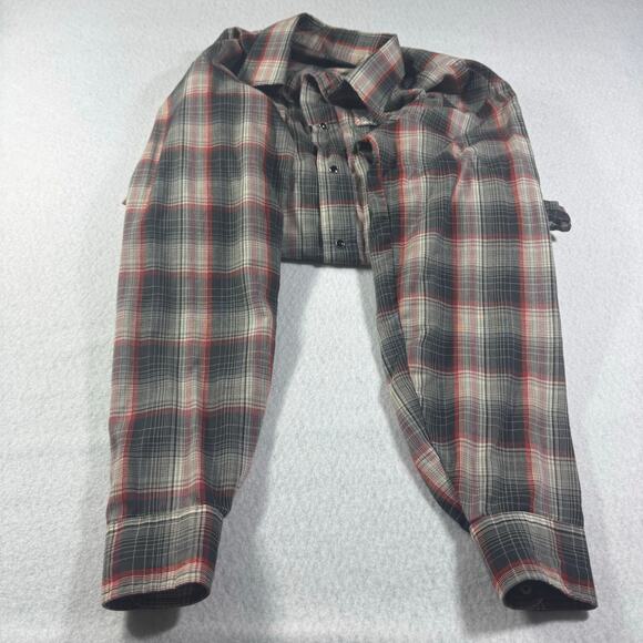 Levi’s Vintage Black Pearl Snap Button Down Regular Fit Medium WITH FLAWS - Picture 12 of 14